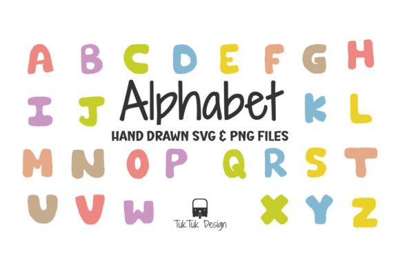 Alphabet Letter, Hand Drawn SVG PNG – Creative Versatility for Educators, Designers, and Makers