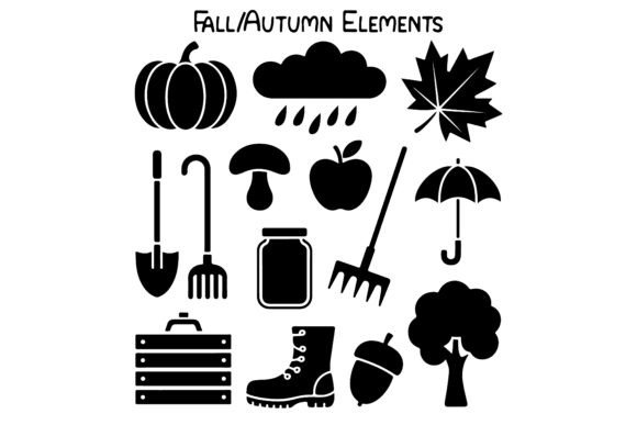 Black Autumn Silhouette Set 9: A Practical Resource for Seasonal Design Projects