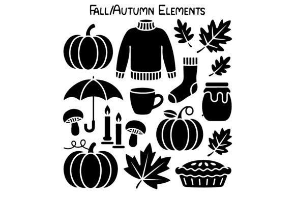 Enhancing Fall Designs with Autumn Silhouette Illustration 6