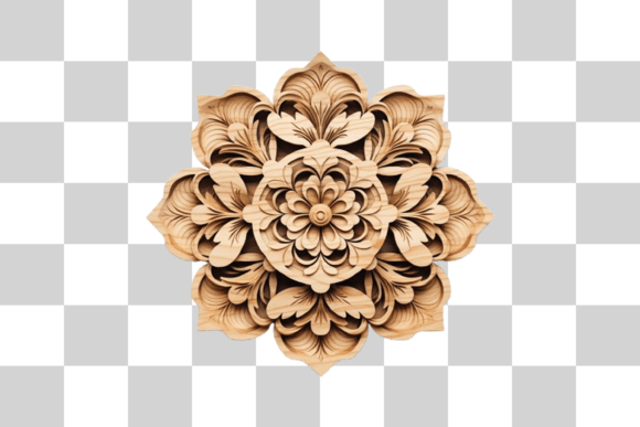 Golden Art Flower Mandala PNG: A Fusion of Nature and Geometry