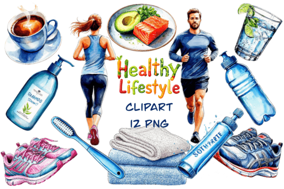 Healthy Lifestyle Clipart: Creative Tools for Every Project