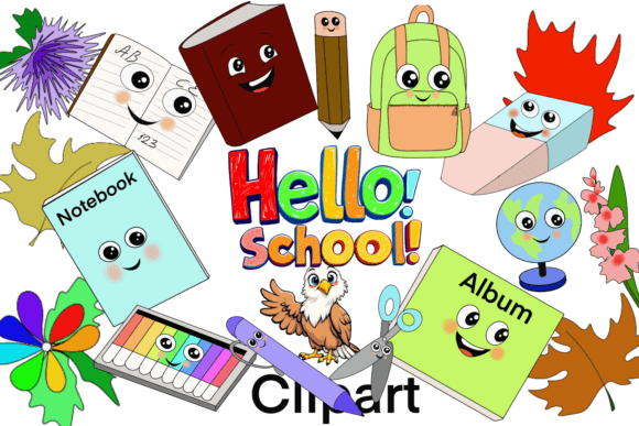 Hello School Clipart 19 PNG: Creative Design Made Simple