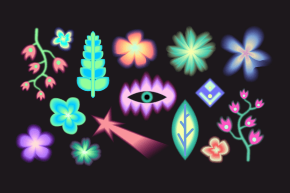 Neon Gradient Bloom: Creative Design Tool for Modern Visual Expression