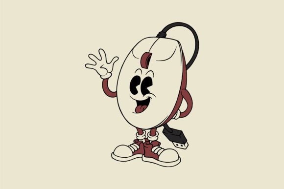 Retro Computer Mouse Mascot: A Timeless Design for Modern Branding