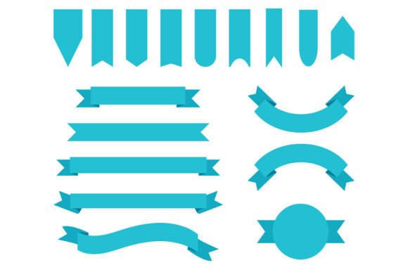 Robin Blue Badge Banner Clip Art Set: A Versatile Design Resource for Web and Print