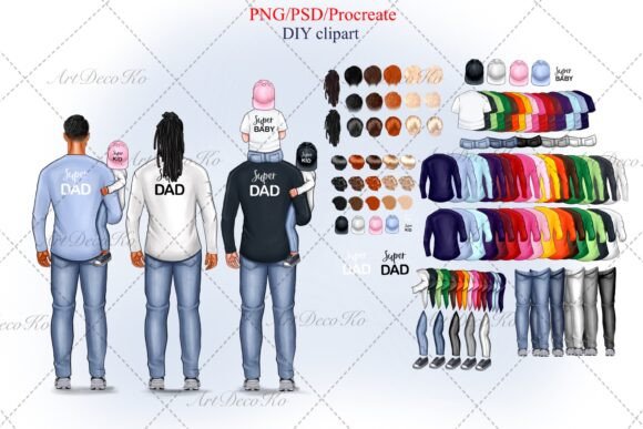 Strategic Uses of Happy Fathers Day Clipart, Super Dad PNG for Creative and Business Projects