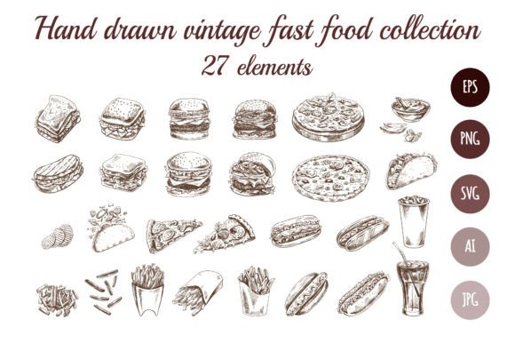 Vintage Fast Food Sketches Set: A Practical Guide for Designers and Brand Creators